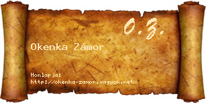 Okenka Zámor névjegykártya